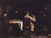 Gustave Courbet After the supper oil painting reproduction